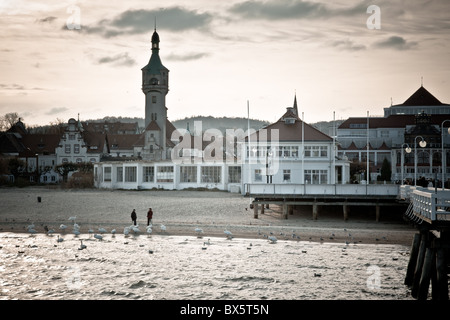 wooden pier in Sopot, Poland Stock Photo