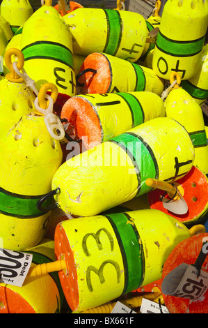 Lobster trap floats, North Lake Harbour, Prince Edward Island, Canada, North America Stock Photo