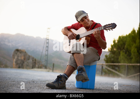 Man playing guitar Stock Photo
