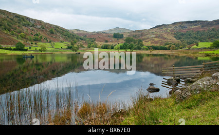 Watendlath Tarn near Rosthwaite in Borrowdale, Lake District, Cumbria UK Stock Photo