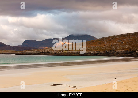 The North Harris hills under a layer of stormy clouds Stock Photo