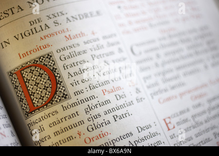 Latin Missal, Lyon, Rhone, France, Europe Stock Photo