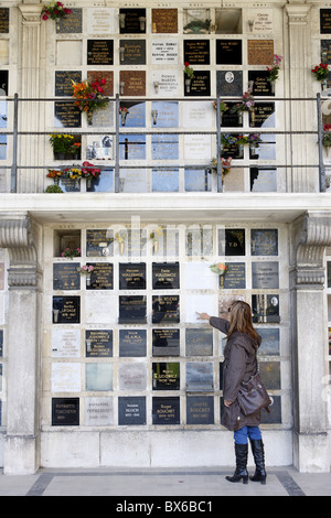 Columbarium, Pere Lachaise Cemetery, Paris, France, Europe Stock Photo