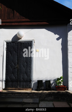 Front door of an old rural house, Ukraine, eastern Europe Stock Photo