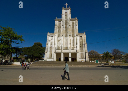 Modern church in Mahajanga, Madagascar, Africa Stock Photo