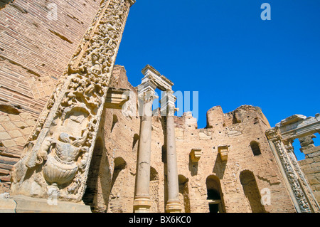 Severan Basilica, Leptis Magna, UNESCO World Heritage Site, Tripolitania, Libya, North Africa, Africa Stock Photo