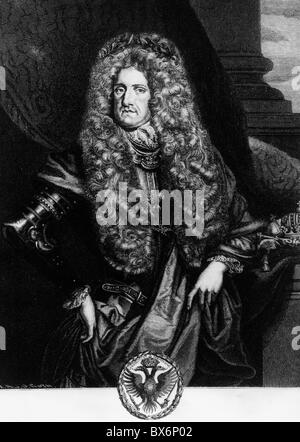 Charles VI, 1.10.1685 - 20.10.1740, Holy Roman Emperor 12.10.1711 - 20.10.1740, half length, copper engraving after painting by Antonius Brickhart, 18th century, , Artist's Copyright has not to be cleared Stock Photo
