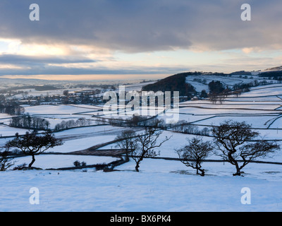 Village Of Austwick In the Yorkshire Dales on a Winters Afternoon Stock Photo