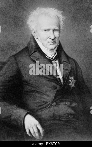 Vintage portrait circa 1850s of German naturalist and explorer Alexander Von Humboldt (1769 - 1859). Stock Photo