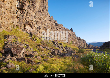 The Almannagja, Thingvellir National Park, UNESCO World Heritage Site , Iceland Stock Photo