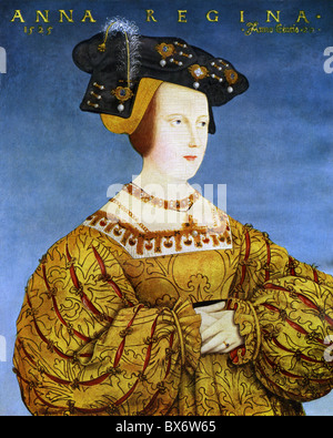 Anna, 23.7.1503 - 27.1.1547, Queen of the Romans 5.1.1531 - 27.1.1547, portrait, print after painting by Hans Maler, 1525, , Artist's Copyright has not to be cleared Stock Photo