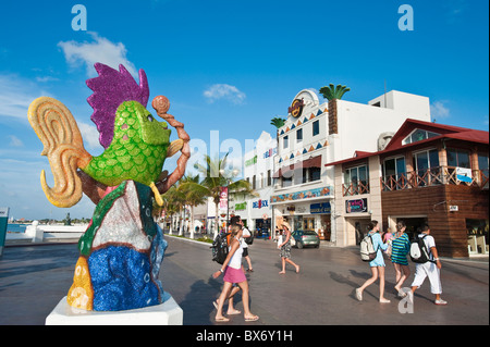 Carnival decorations in San Miguel, Isla de Cozumel (Cozumel Island), Cozumel, off the Yucatan, Quintana Roo, Mexico Stock Photo