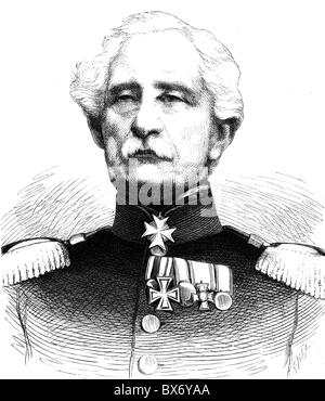 Steinmetz, Karl Friedrich von, 27.12.1796 - 2.8.1877, Prussian general, portrait, wood engraving, circa 1866, Stock Photo