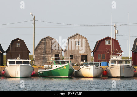 Fishing boats in Malpeque Harbour, Malpeque, Prince Edward Island, Canada, North America Stock Photo