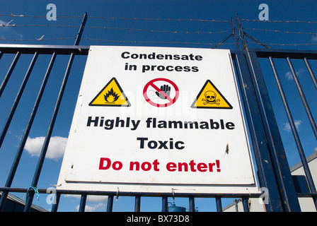 Warning sign concerning toxic chemicals Stock Photo