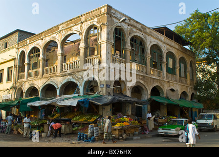 Old destroyed Italian colonial building, Djibouti, Republic of Djibouti, Africa Stock Photo