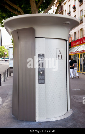 Disco Toilette bathroom with toilette seat in colored light games at Quai  De La Joliette in Marseille France Stock Photo - Alamy