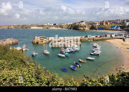 Newquay Harbour on Cornwall's North Coast Stock Photo