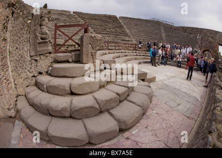Odeion or Small Theatre dating from 80 BC, Pompeii, UNESCO World Heritage Site, Campania, Italy, Europe Stock Photo