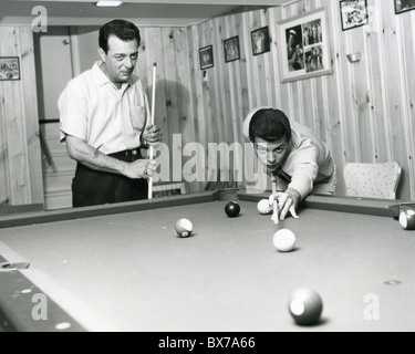 FRANKIE AVALON  US pop singer in 1962 with his father at the family home in Merchantiville, a suburb of Philadelphia, New Jersey Stock Photo