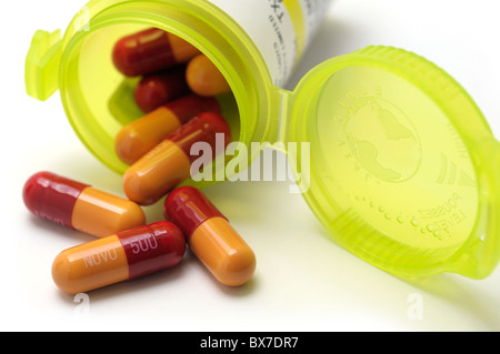 Antibiotic Capsules (Amoxicillin 500mg) Stock Photo