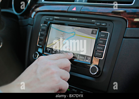 built-in GPS navigation system, Skoda Columbus Stock Photo - Alamy
