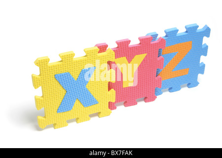 Alphabet Puzzle Pieces Stock Photo