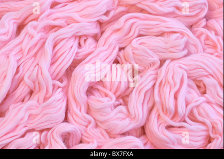 Detail of dyed wool - background Stock Photo