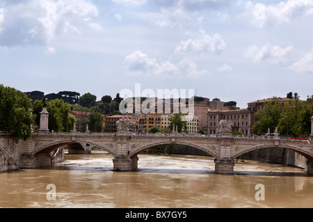 Ponte Vittorio Emanuele II , Rome Stock Photo