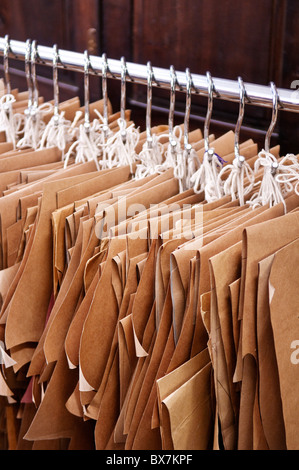 Tailors for Lodger Footwear - Norton and Sons - Rail of Patterns Stock Photo