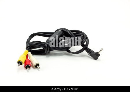 Audio visual (RCA) cables Stock Photo