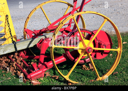 Tractor plow attachment, Long Island NY Stock Photo