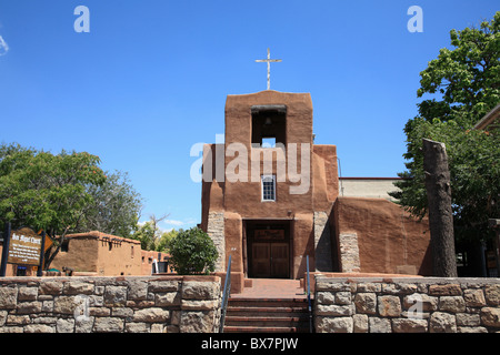 San Miguel Mission Church, Oldest church in USA, Santa Fe, New Mexico, USA  Stock Photo