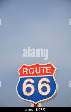 Route 66 Sign, Route 66, Near Albuquerque, New Mexico, USA Stock Photo