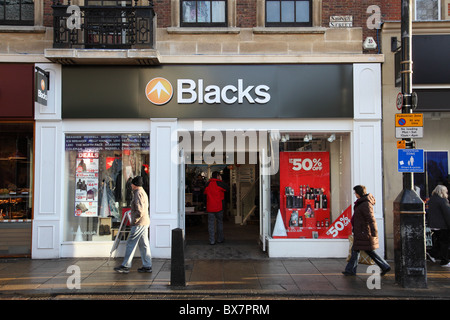 A Blacks outdoor clothing and camping store in Cambridge, England, U.K. Stock Photo