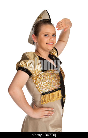 Young girl in a 1940s swing / jazz Candyman dance costume Stock Photo