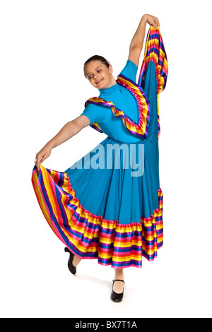 Young Mexican Girl Dancing in Aztec Costume, Zocalo Square, Plaza de ...