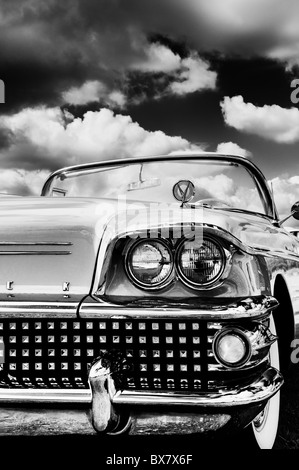 1958 Buick special. Buick 2 door special convertible. Classic American fifties car. Monochrome Stock Photo