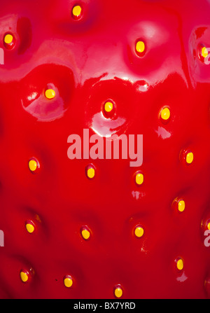 Red bumpy surface with yellow dots Stock Photo