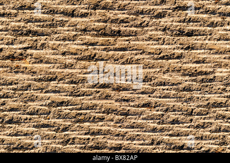 Grooved asphalt or rock surface texture seamlessly tileable Stock Photo