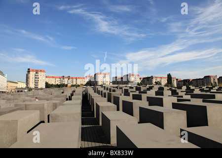 The Memorial to the Murdered Jews of Europe in Berlin, Germany; Denkmal für die ermordeten Juden Europas Stock Photo