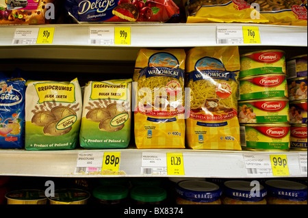 packaged Polish food in a UK supermarket Stock Photo