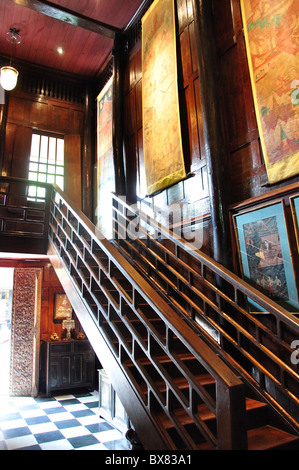 Staircase in Jim Thompson's Traditional Thai House, Pathum Wan District ...