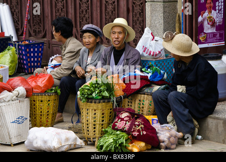 Friday market, Shaxi, Jiangsu, China Stock Photo