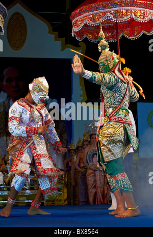 Thailand dancer on  stage in a traditional Khon dance performance. Thailand dancer S. E. Asia Stock Photo