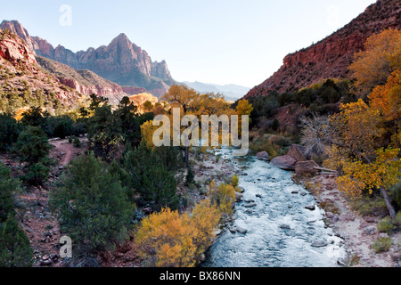 Late afternoon Virgin River valley Stock Photo