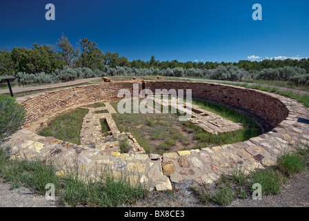 The Great Kiva at Lowry Pueblo at Canyons of the Ancients National Monument, Colorado, USA Stock Photo