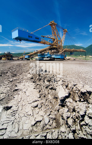 the giant backfiller for earth in coal opencast - Most - Czech Republic Stock Photo