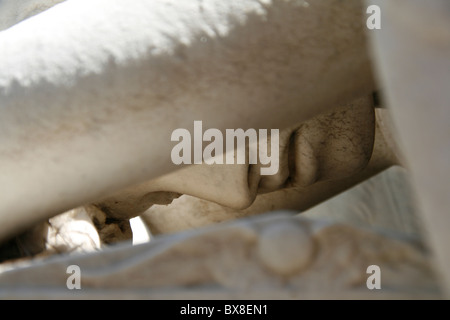 gravestone statue in protestant cemetery near piramide, rome Stock Photo