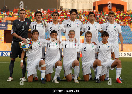 The Italy U-20 National Team lines up prior to the start of a FIFA U-20 World Cup round of 16 match against Spain. Stock Photo